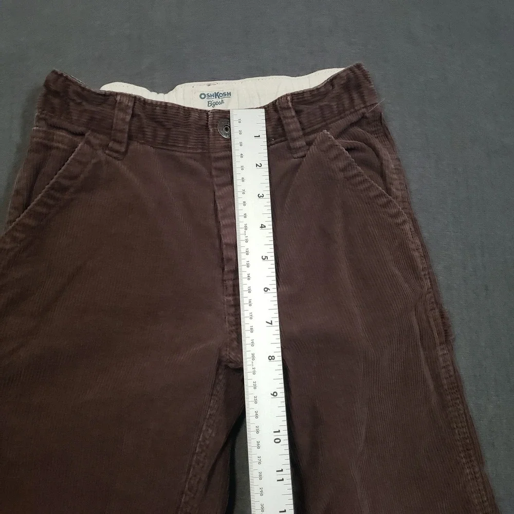 OshKosh B'gosh Corduroy Carpenter Pants Boys 7 Brown Adjustable Waist‎ Utility